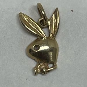 Playboy bunny charm, 14kt